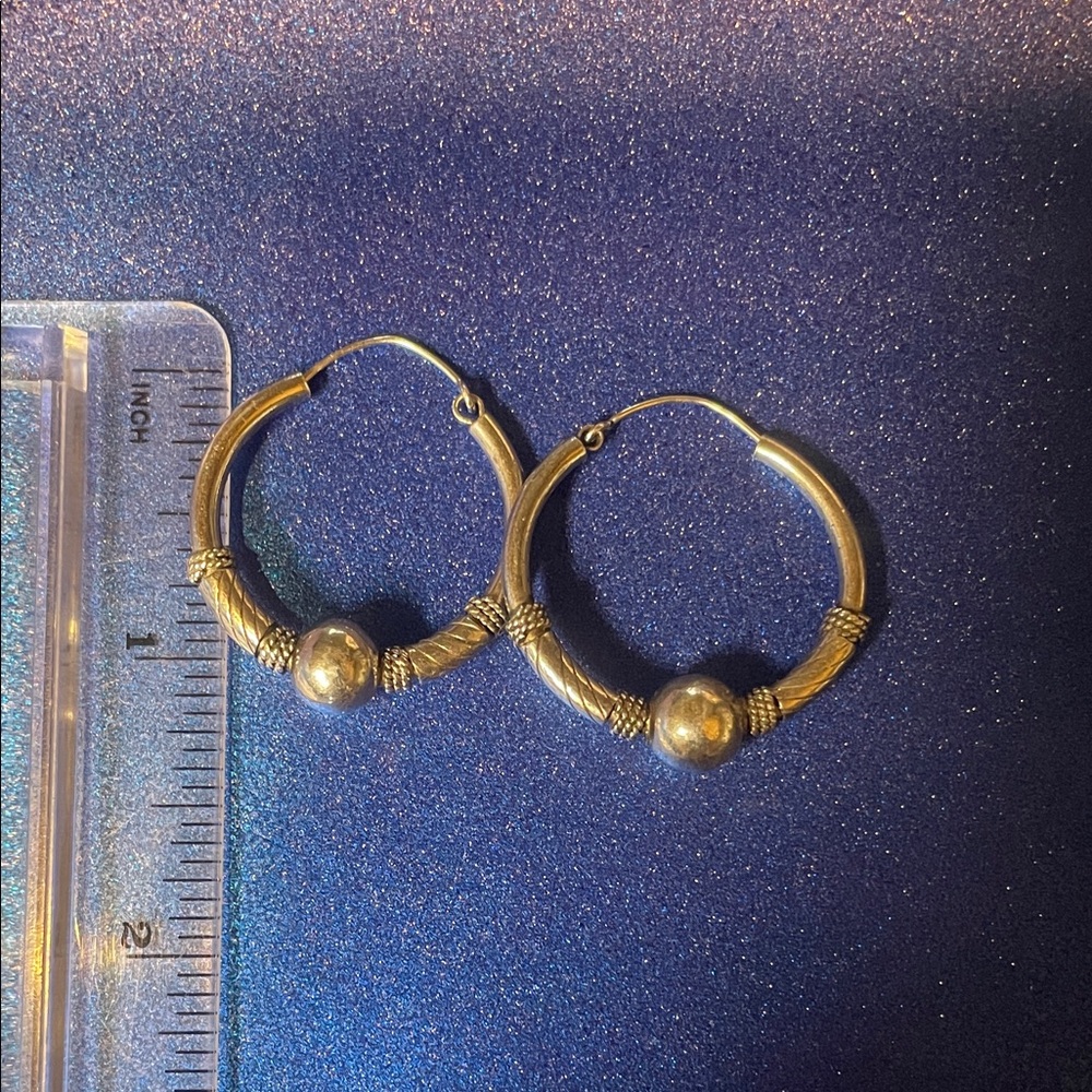 Elegant silver Hoop Earrings
